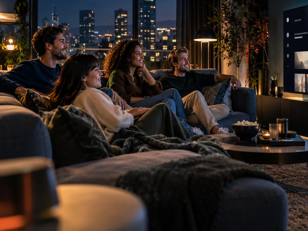 A relaxed evening in front of the TV